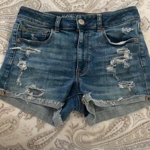 High Waisted Ripped American Eagle shorts